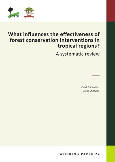 What influences the effectiveness of forest conservation interventions in tropical regions? A systematic review