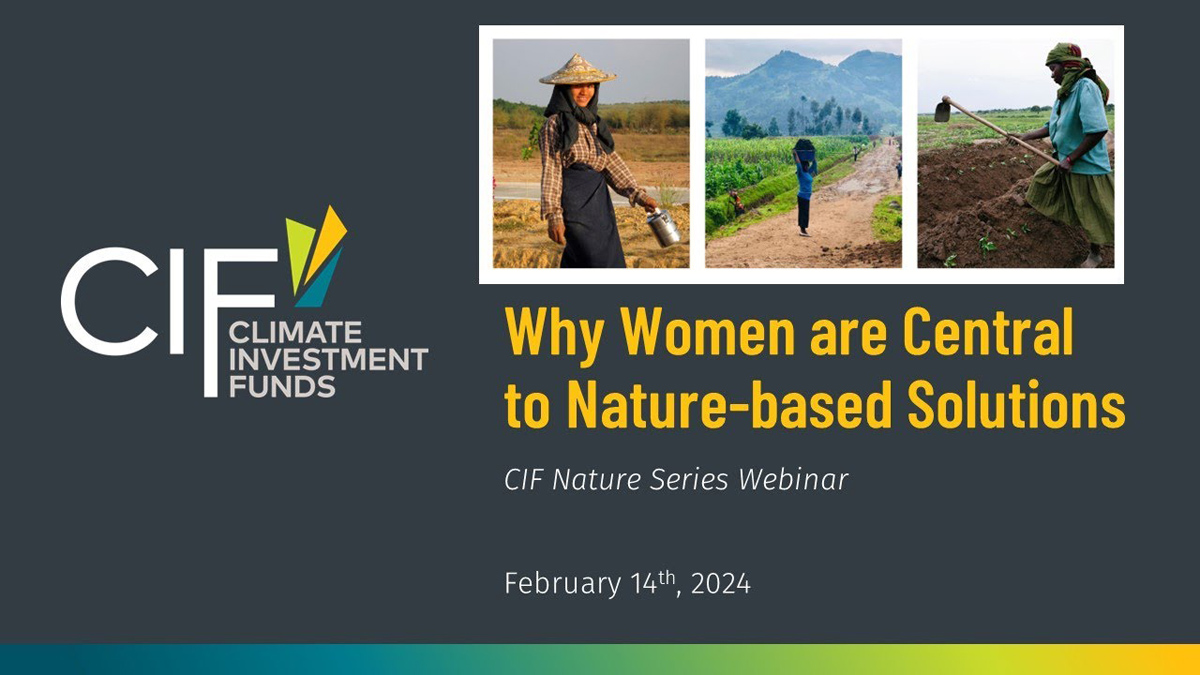 CIF Nature Series: Why women are central to nature-based solutions