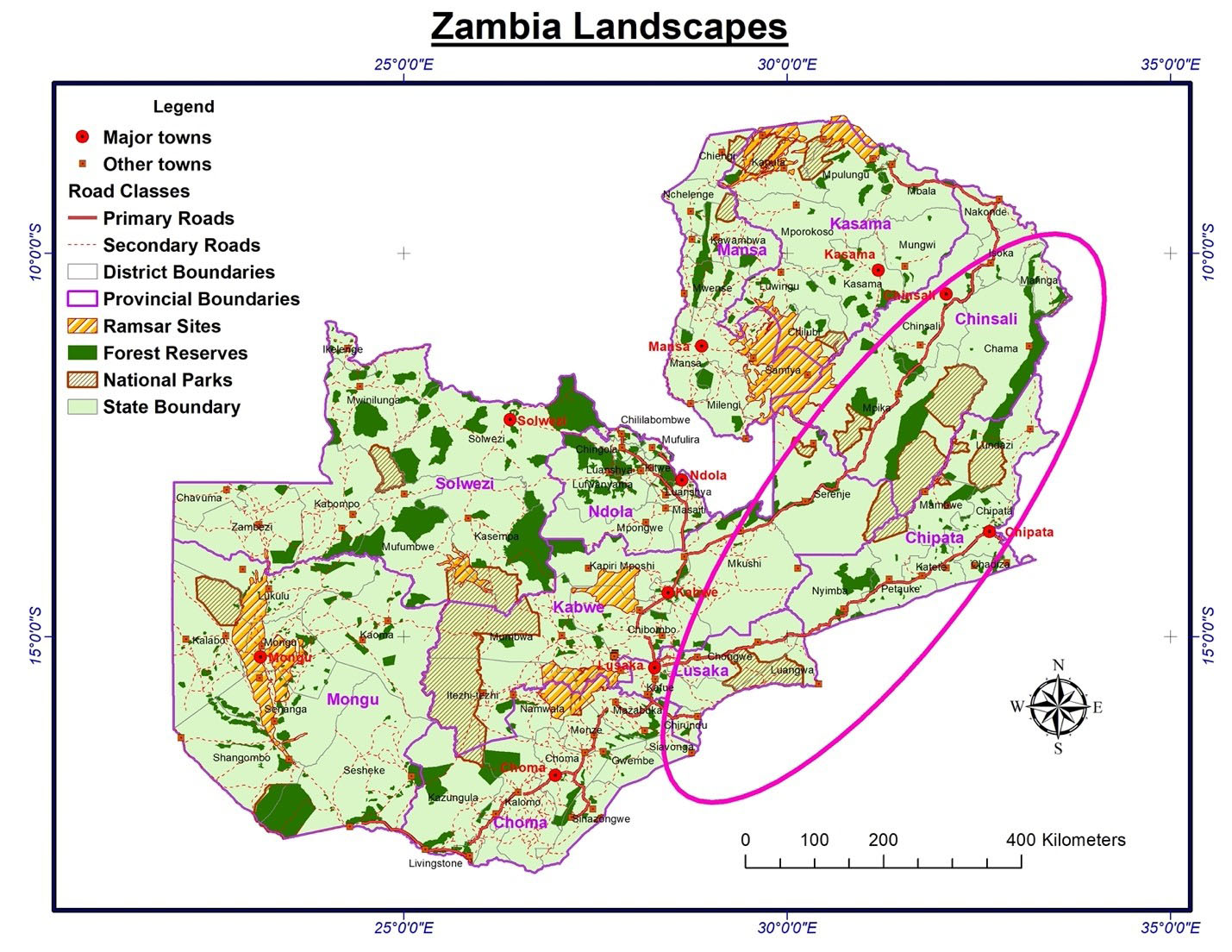 Project Locations Zambia For Agroforestry Biodiversity And Climate   Z4ABC Website Map Of Zambia Copy 